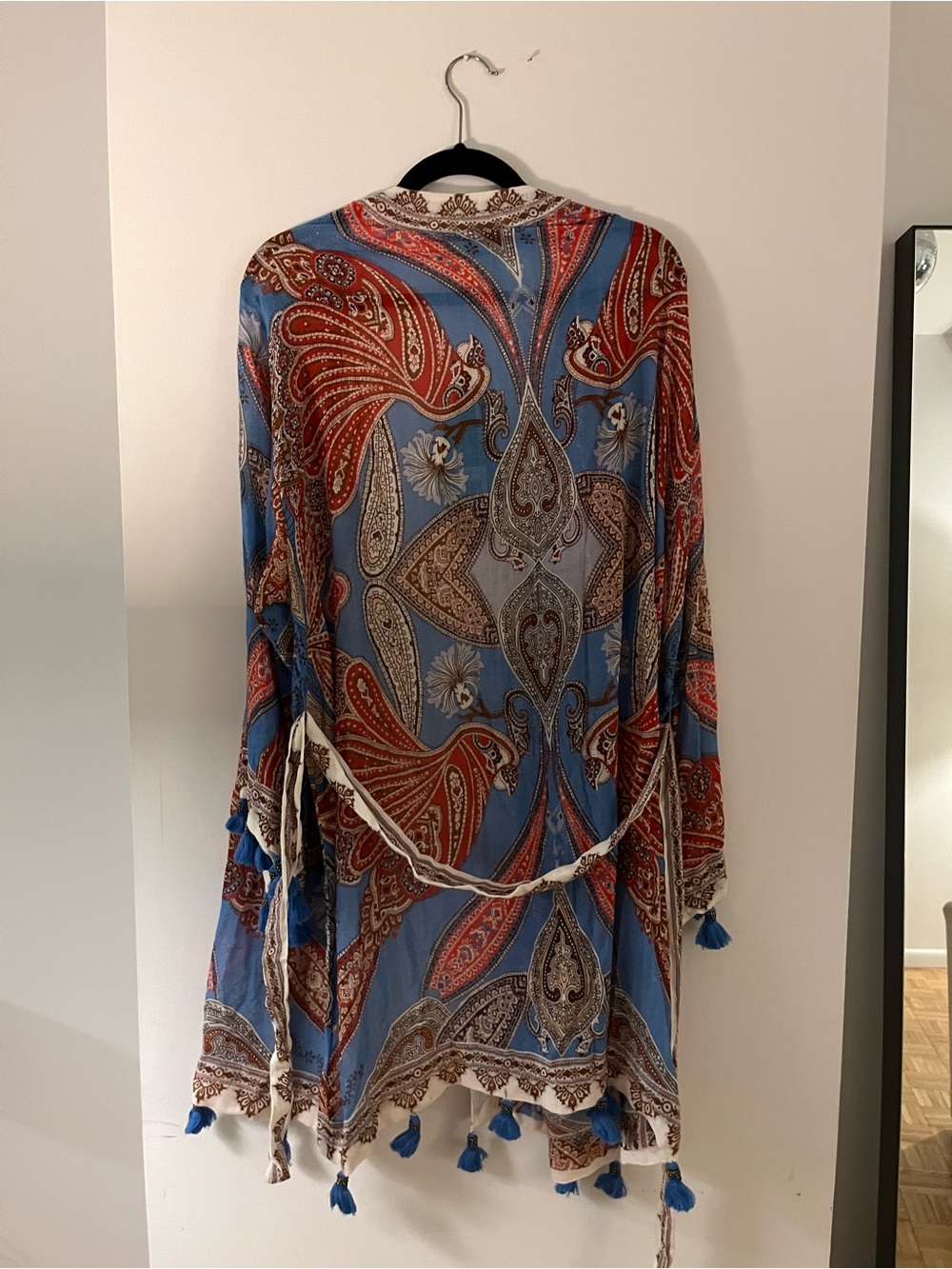 FARM Rio Blue & Red Cotton Printed Robe - Picture 9 of 9